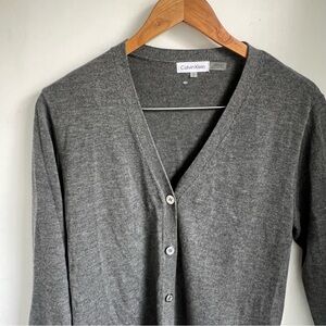 Calvin Klein Women's Long Button Up Cardigan Sweater size Small